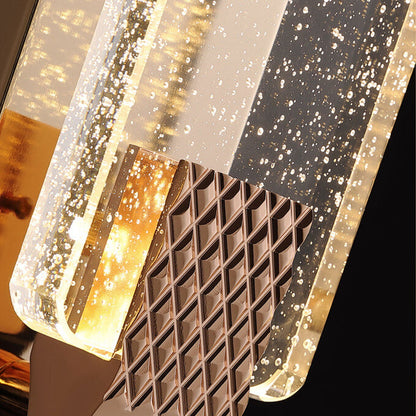 Vallonne European Gold Bubble Crystal LED Wall Sconce for Bedside Reading