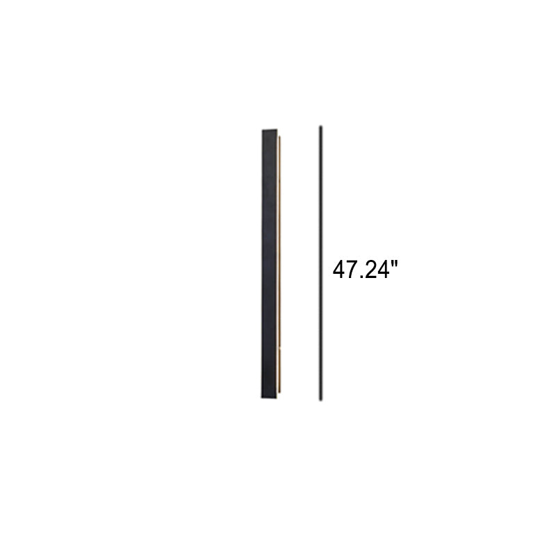 Maelis Retro Black Acrylic Strip LED Wall Sconce Weatherproof for Outdoor Walls