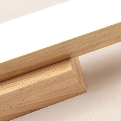 Iridelle Minimalist Wood LED Vanity Strip Light with Dimmable Warm and White Glow