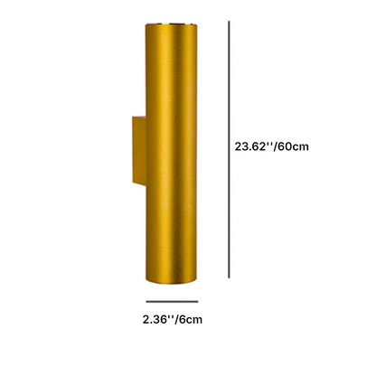 Kallista Minimalist Aluminum Cylinder Wall Sconce for Bedroom and Living Room Lighting