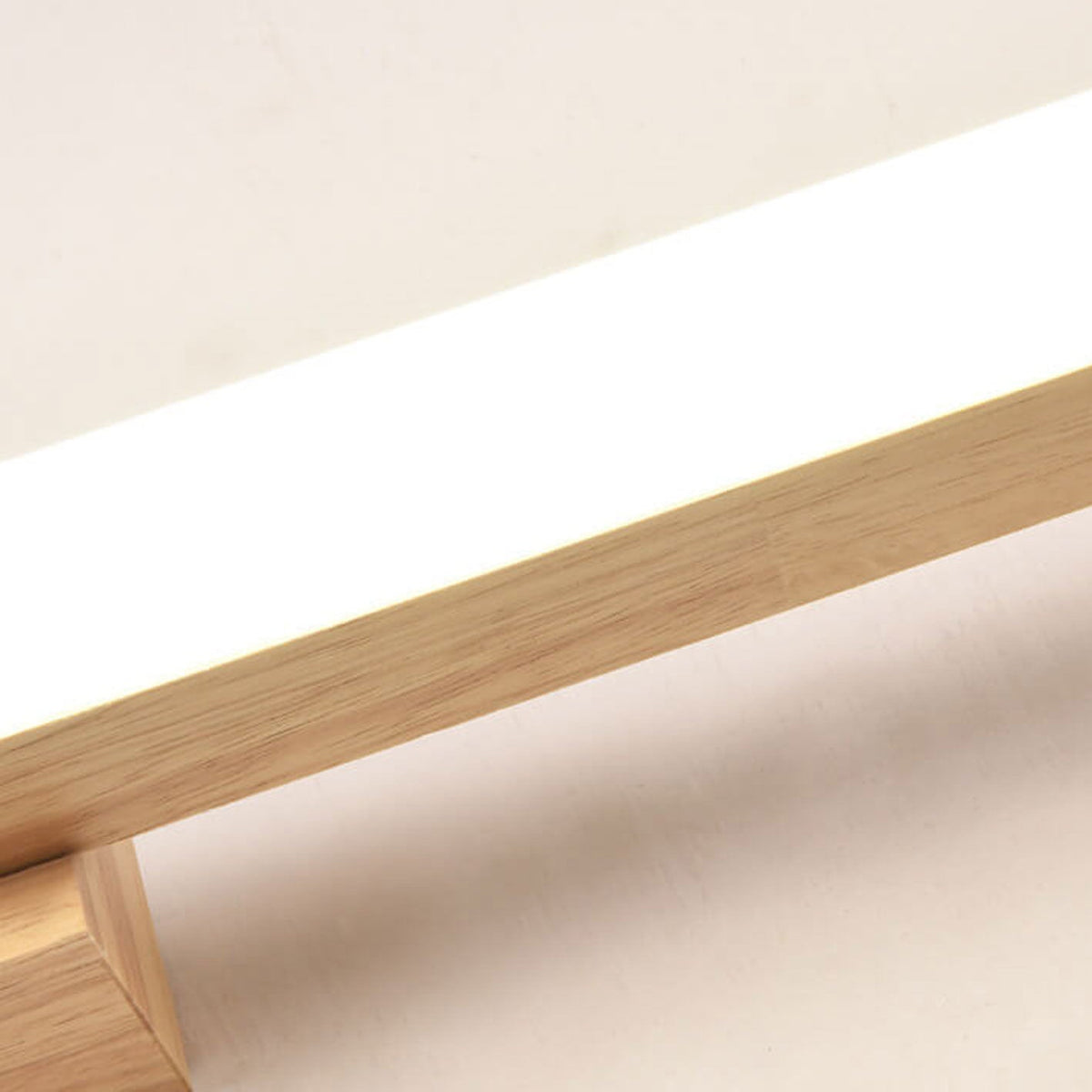 Iridelle Minimalist Wood LED Vanity Strip Light with Dimmable Warm and White Glow