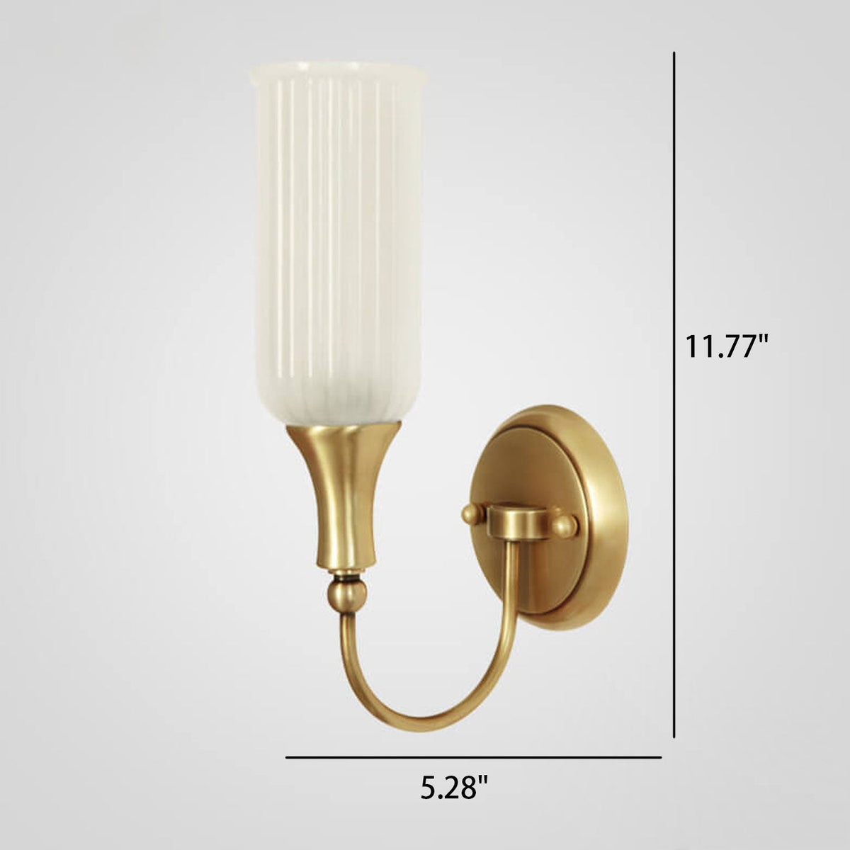 Doveraine Vintage Gold Brass Glass Wall Sconce with Warm Hallway and Bedroom Glow