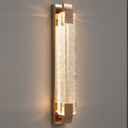 Vallonne European Gold Bubble Crystal LED Wall Sconce for Bedside Reading