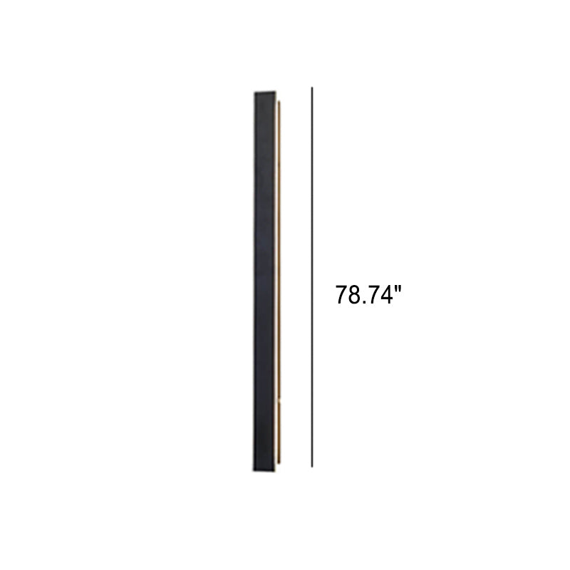 Maelis Retro Black Acrylic Strip LED Wall Sconce Weatherproof for Outdoor Walls