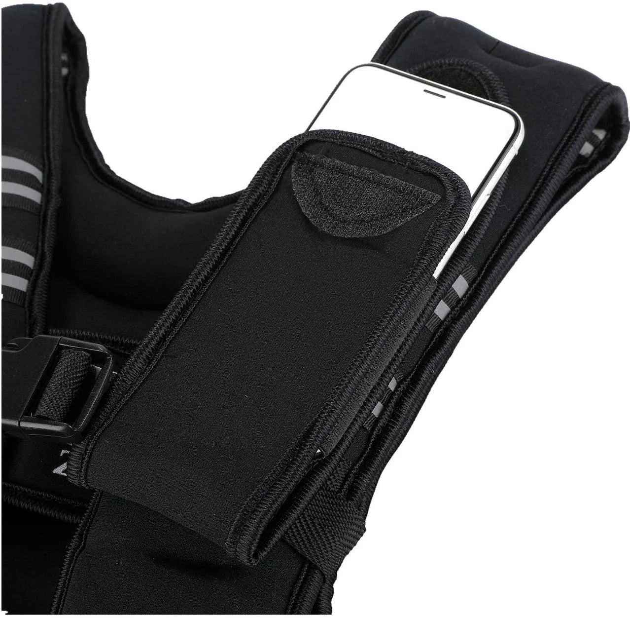 12 lb Adjustable Weighted Vest with Reflective Strips – Iron Sand Weight Vest for Training and Fitness Workouts