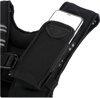 12 lb Adjustable Weighted Vest with Reflective Strips – Iron Sand Weight Vest for Training and Fitness Workouts