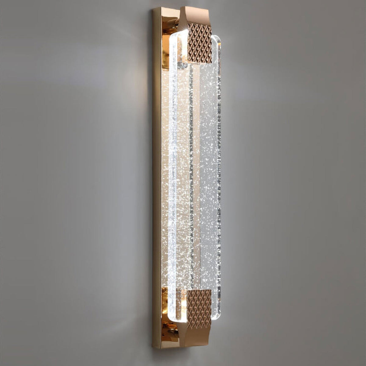 Vallonne European Gold Bubble Crystal LED Wall Sconce for Bedside Reading
