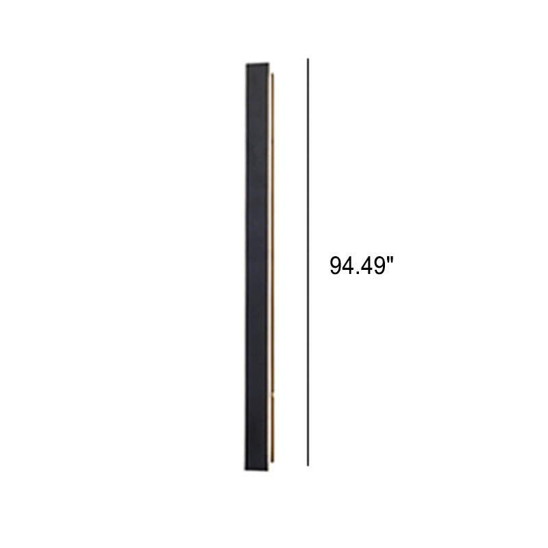 Maelis Retro Black Acrylic Strip LED Wall Sconce Weatherproof for Outdoor Walls