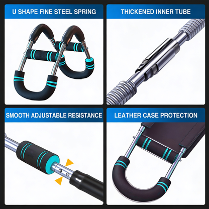 AxioZone Adjustable Arm Trainer — Spring Resistance for Chest, Arms & Shoulders