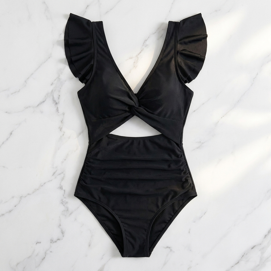 Tummy Control Ruched One-Piece Swimsuit