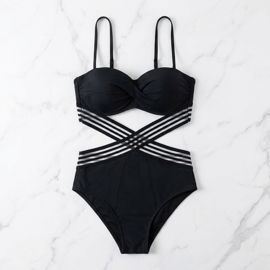 Cut-Out Push Up One-Piece Swimsuit