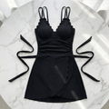 Tummy Control Cut-Out Tie Swimdress