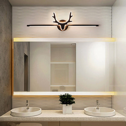 Linselle Scandinavian Black Iron LED Vanity Light Dimmable Deer Motif for Bathroom Mirror