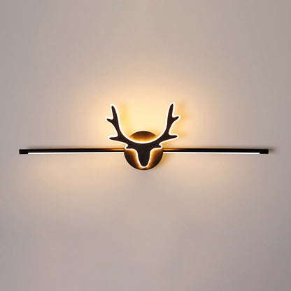 Linselle Scandinavian Black Iron LED Vanity Light Dimmable Deer Motif for Bathroom Mirror
