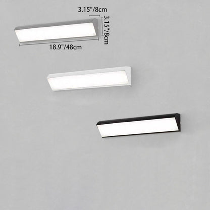 Isarelle Minimalist Black Aluminum LED Outdoor Wall Light Weatherproof for Patio and Entryway