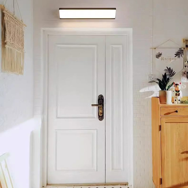 Isarelle Minimalist Black Aluminum LED Outdoor Wall Light Weatherproof for Patio and Entryway