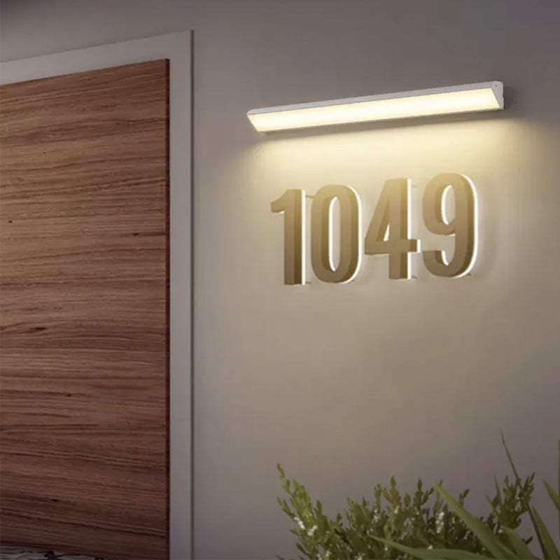 Isarelle Minimalist Black Aluminum LED Outdoor Wall Light Weatherproof for Patio and Entryway