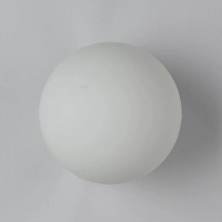 Jessamine Minimalist White Glass Orb Wall Sconce for Living Room Accent Lighting