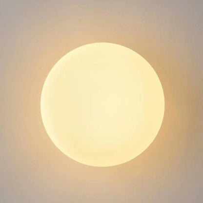 Jessamine Minimalist White Glass Orb Wall Sconce for Living Room Accent Lighting