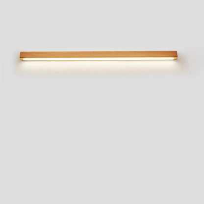 Ivorine Japanese Solid Wood LED Strip Wall Sconce for Hallway Accent Lighting