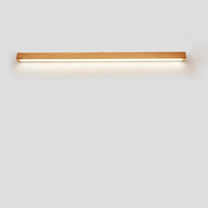 Ivorine Japanese Solid Wood LED Strip Wall Sconce for Hallway Accent Lighting