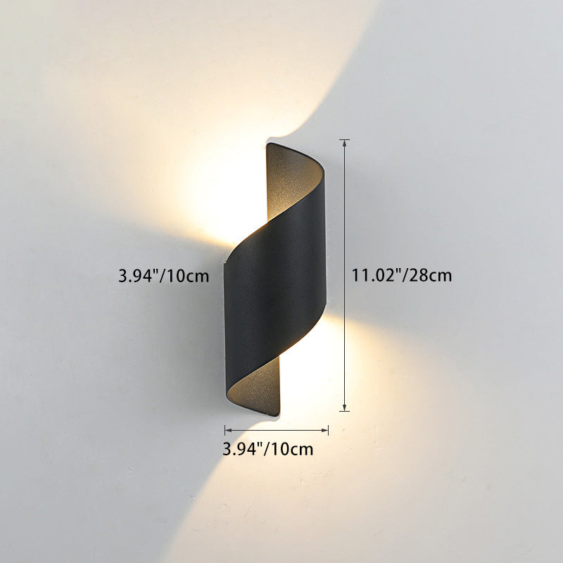Ombrelle Minimalist Waterproof Aluminum LED Wall Sconce for Bedroom and Bath