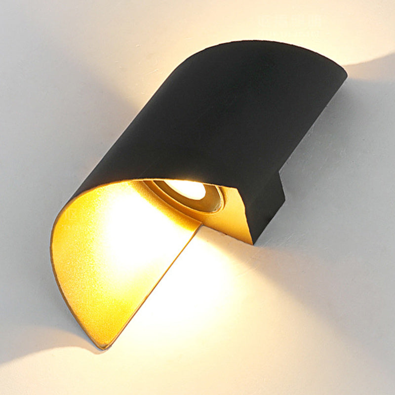 Ombrelle Minimalist Waterproof Aluminum LED Wall Sconce for Bedroom and Bath