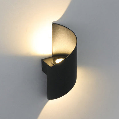 Ombrelle Minimalist Waterproof Aluminum LED Wall Sconce for Bedroom and Bath