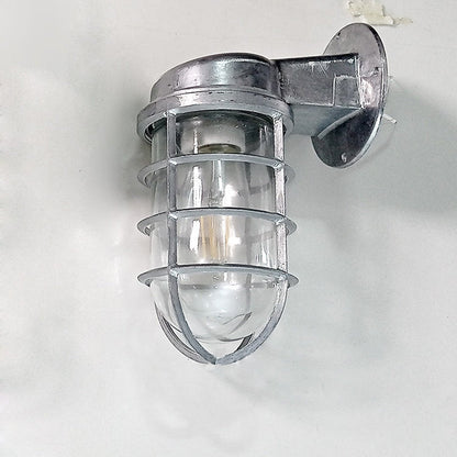 Marivaux Industrial Black Aluminum Cylinder Wall Sconce for Covered Porch and Entryway