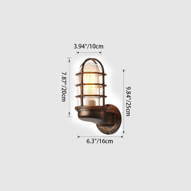 Marivaux Industrial Black Aluminum Cylinder Wall Sconce for Covered Porch and Entryway