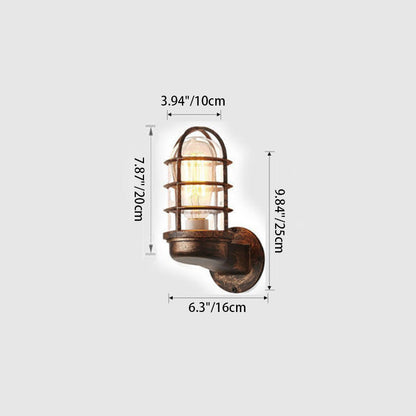 Marivaux Industrial Black Aluminum Cylinder Wall Sconce for Covered Porch and Entryway