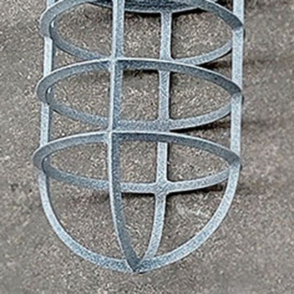 Marivaux Industrial Black Aluminum Cylinder Wall Sconce for Covered Porch and Entryway
