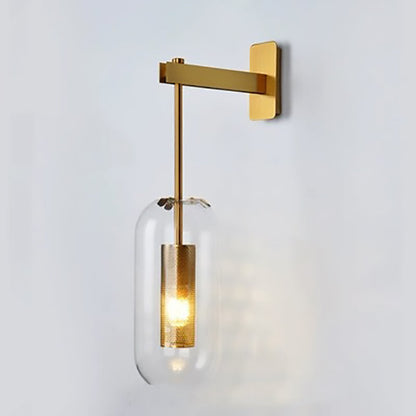 Kestrelle Scandinavian Gold Stainless Steel Cylinder Wall Sconce for Bedroom Reading Light