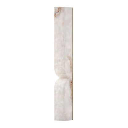 Nocturne French White Copper Marble LED Wall Sconce for Hallway and Stairwell Lighting