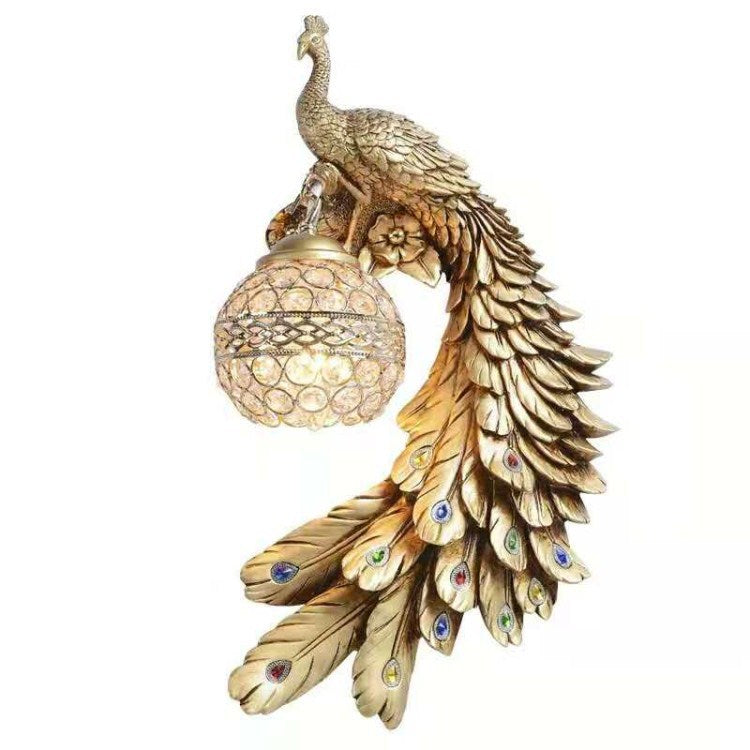 Quiviera European Resin Crystal LED Wall Sconce for Hallway and Stairwell Lighting