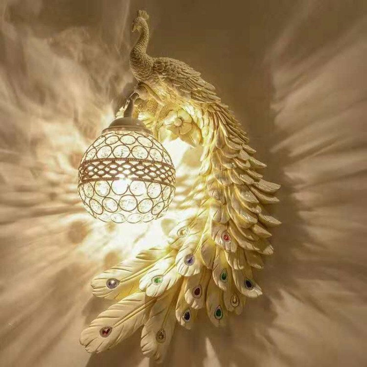 Quiviera European Resin Crystal LED Wall Sconce for Hallway and Stairwell Lighting