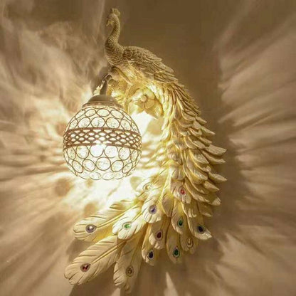 Quiviera European Resin Crystal LED Wall Sconce for Hallway and Stairwell Lighting