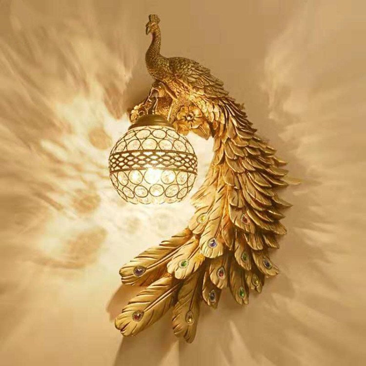 Quiviera European Resin Crystal LED Wall Sconce for Hallway and Stairwell Lighting