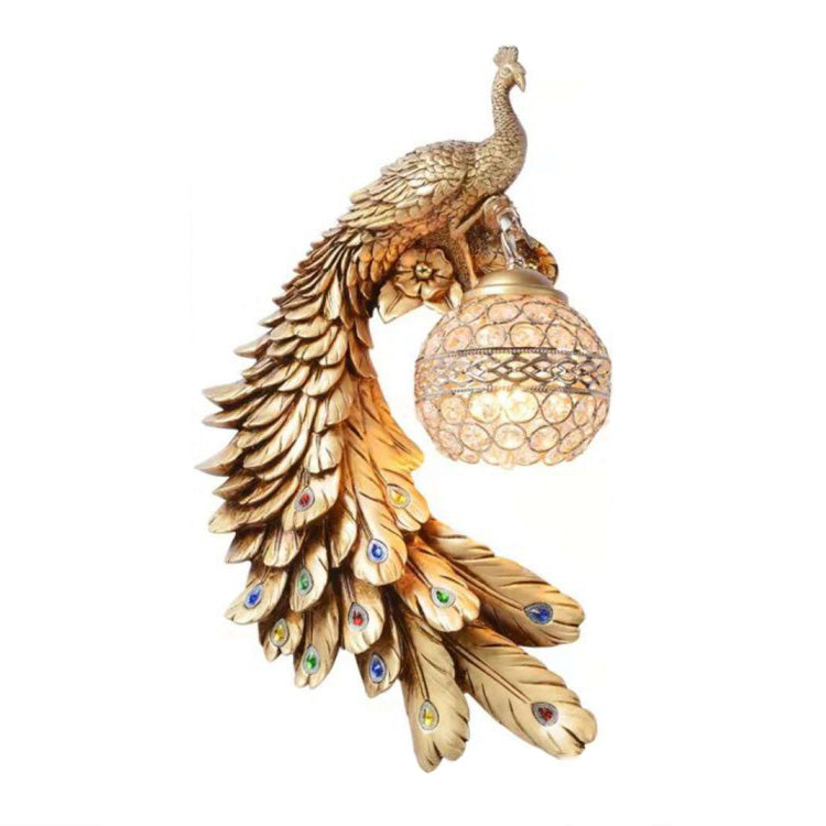 Quiviera European Resin Crystal LED Wall Sconce for Hallway and Stairwell Lighting