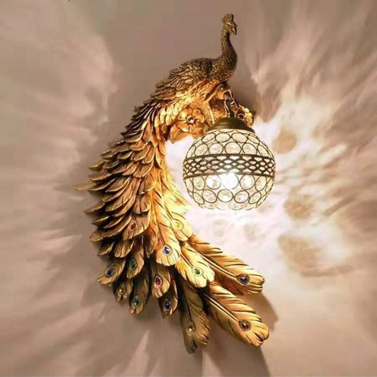 Quiviera European Resin Crystal LED Wall Sconce for Hallway and Stairwell Lighting