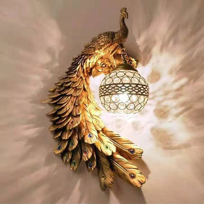 Quiviera European Resin Crystal LED Wall Sconce for Hallway and Stairwell Lighting