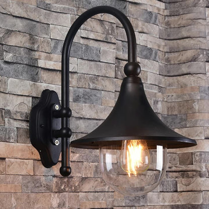 Ivresse Industrial Black Aluminum LED Wall Light Weatherproof for Patio and Porch
