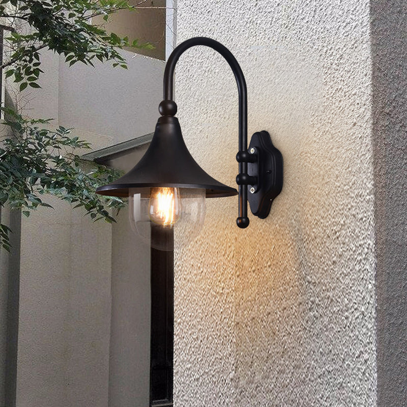 Ivresse Industrial Black Aluminum LED Wall Light Weatherproof for Patio and Porch
