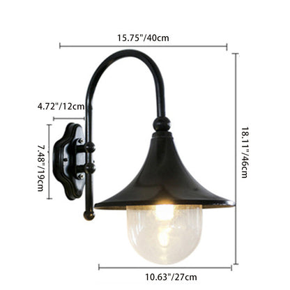 Ivresse Industrial Black Aluminum LED Wall Light Weatherproof for Patio and Porch
