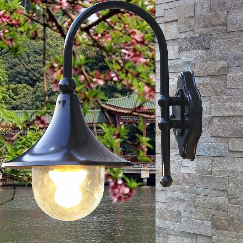Ivresse Industrial Black Aluminum LED Wall Light Weatherproof for Patio and Porch