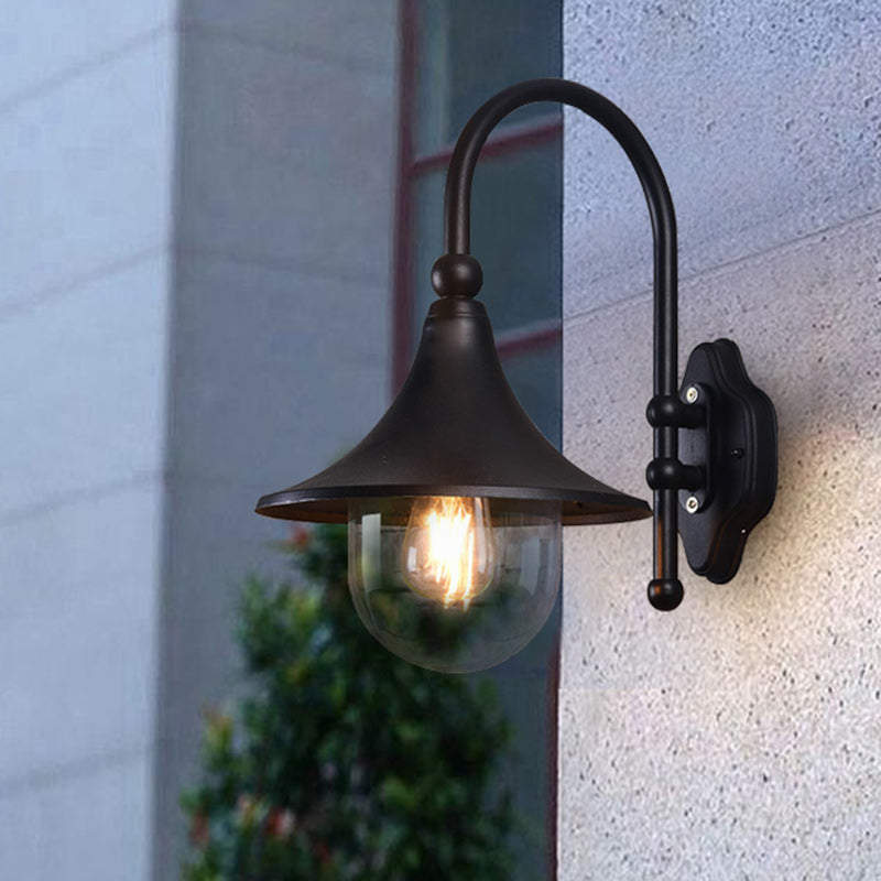 Ivresse Industrial Black Aluminum LED Wall Light Weatherproof for Patio and Porch