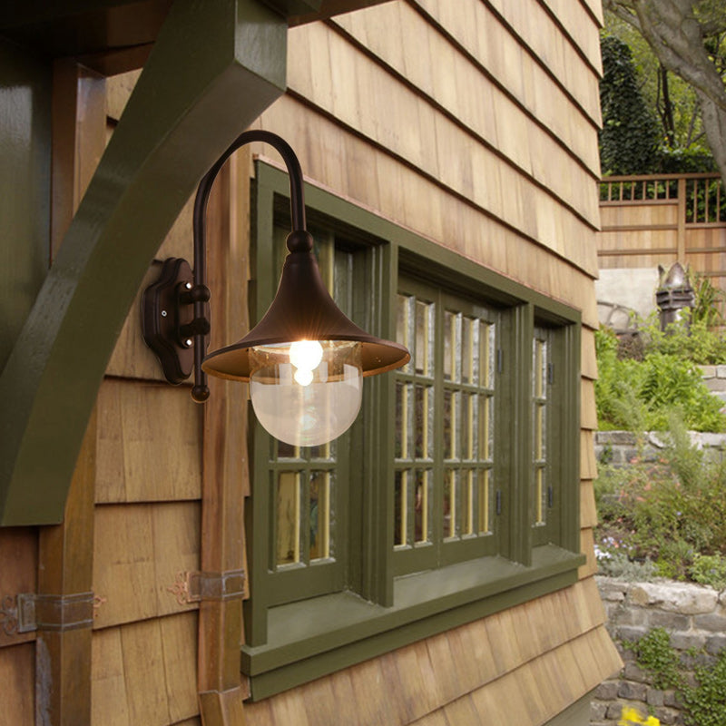Ivresse Industrial Black Aluminum LED Wall Light Weatherproof for Patio and Porch