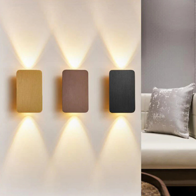 Fiorella Minimalist Aluminum Rectangular Wall Sconce for Hallway and Stairwell Lighting