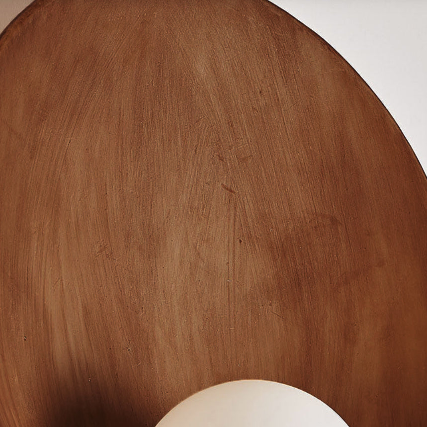Quintessa Modern Minimalist Round Resin and Iron Wall Sconce for Vanity Lighting