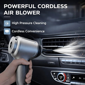 Cordless Car Vacuum – Strong Suction & Air Blower | Portable Handheld Cleaner For Car, Home And Tight Spaces With USB Charging